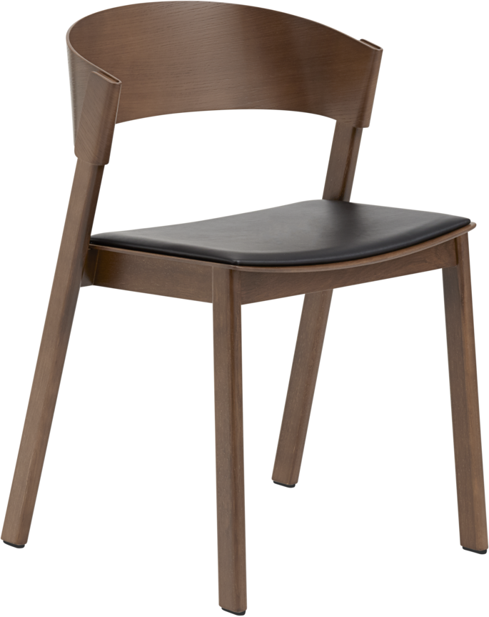 Cover Side Stuhl in Schwarz / Braun präsentiert im Onlineshop von KAQTU Design AG. Stuhl ist von Muuto