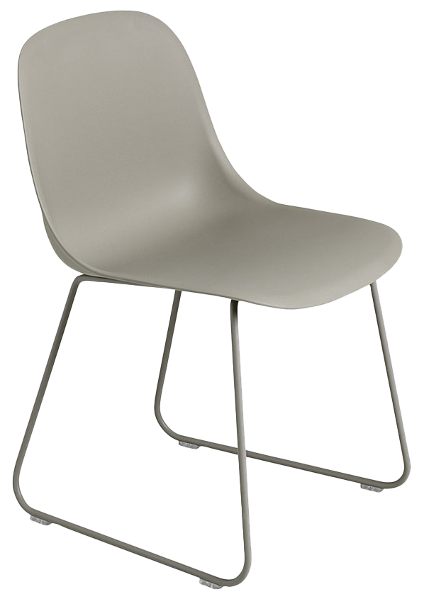 Fiber Side Stuhl Sled in Grau präsentiert im Onlineshop von KAQTU Design AG. Schalenstuhl ist von Muuto