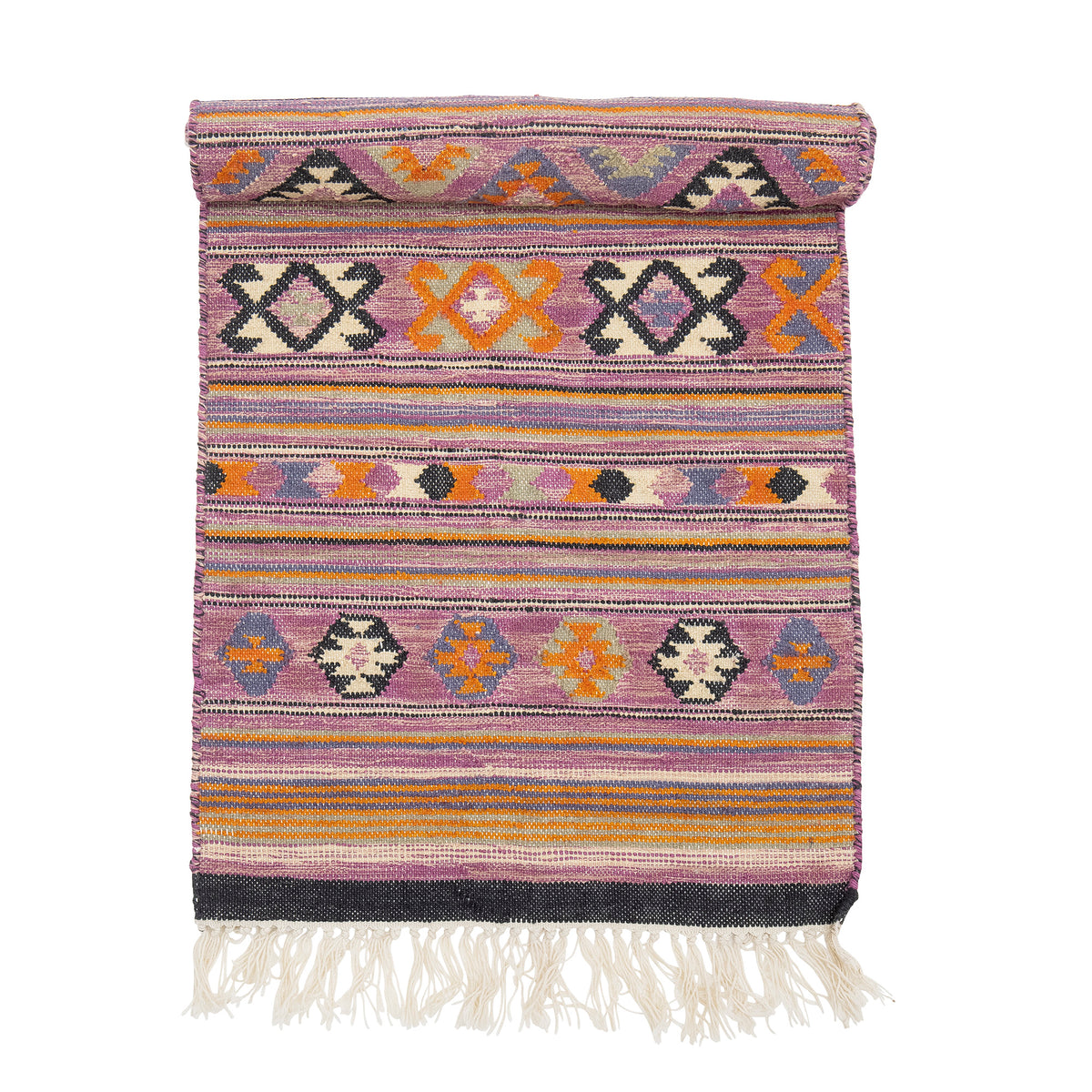 Yolanda Teppich, Violett, Baumwolle in Purple präsentiert im Onlineshop von KAQTU Design AG. Teppich ist von Bloomingville