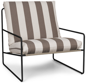 Desert 1-seater Dolce in Braun / Weiss / Schwarz präsentiert im Onlineshop von KAQTU Design AG. Outdoor-Sessel mit Armlehnen ist von Ferm Living