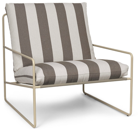 Desert 1-seater Dolce in Weiss / Braun präsentiert im Onlineshop von KAQTU Design AG. Outdoor-Sessel mit Armlehnen ist von Ferm Living