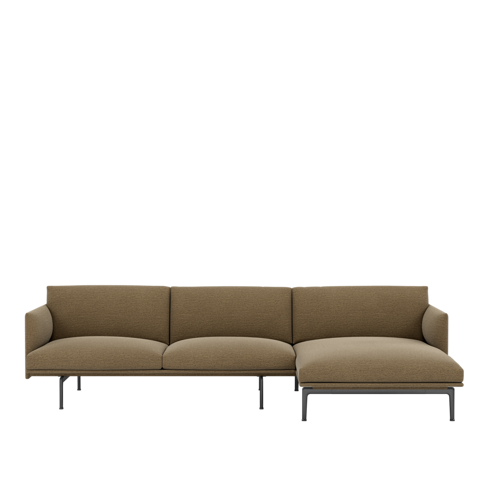 Outline 3-Sitzer L Sofa rechts in Ecriture 270 präsentiert im Onlineshop von KAQTU Design AG. L-Sofa rechts ist von Muuto