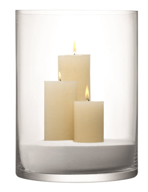 Column Vase Kerzenhalter H40 x Ø30cm - klar in Klar präsentiert im Onlineshop von KAQTU Design AG. Vase ist von LSA