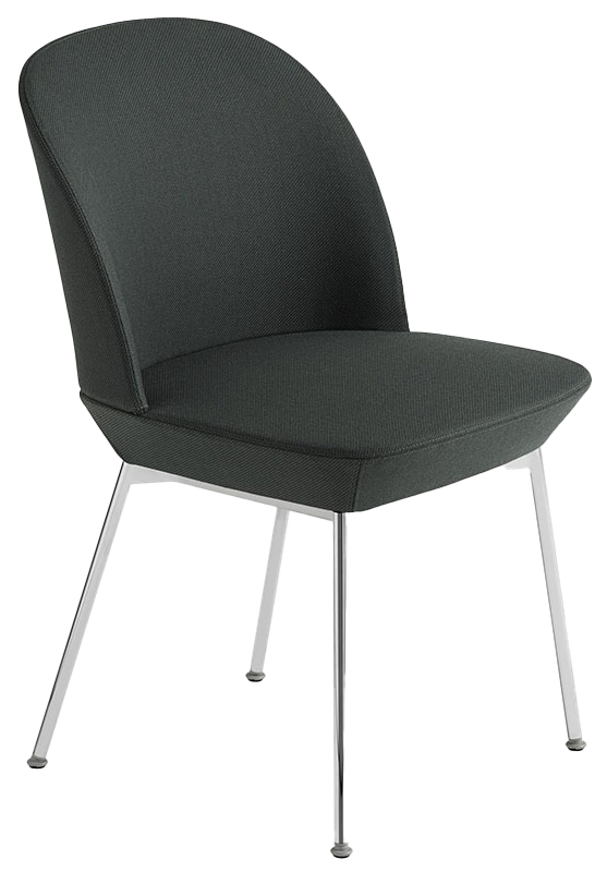 Oslo Stuhl in Dunkelgrün / Chrom präsentiert im Onlineshop von KAQTU Design AG. Stuhl ist von Muuto