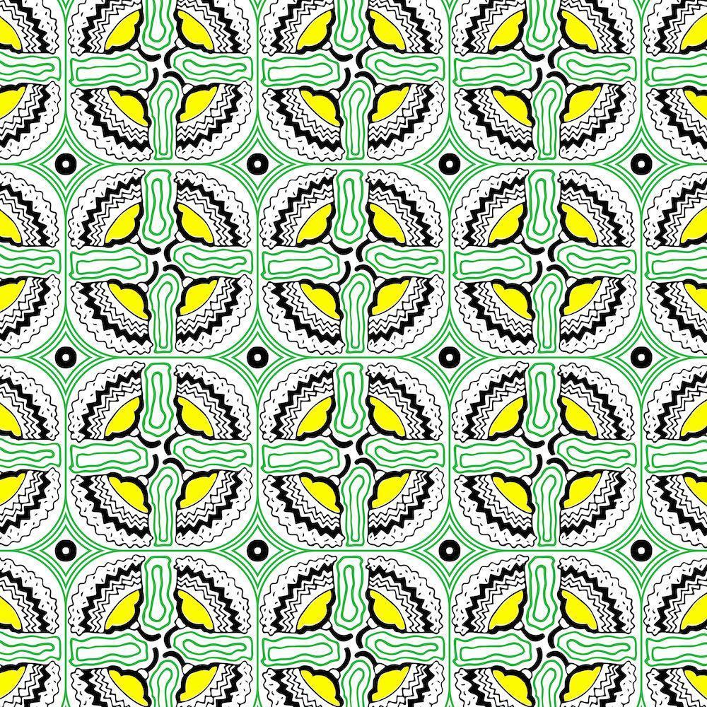 Tapete Coopdps Mosaic in Multicolor präsentiert im Onlineshop von KAQTU Design AG. Tapete ist von ZigZagZurich