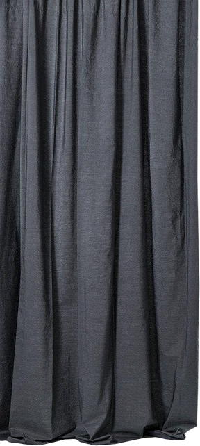 Ägyptischer Baumwollvorhang Grau in Anthrazit präsentiert im Onlineshop von KAQTU Design AG. Vorhang ist von ZigZagZurich