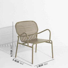 Week-End Garten Lounger in Jade Green präsentiert im Onlineshop von KAQTU Design AG. Outdoor-Sessel mit Armlehnen ist von Petite Friture