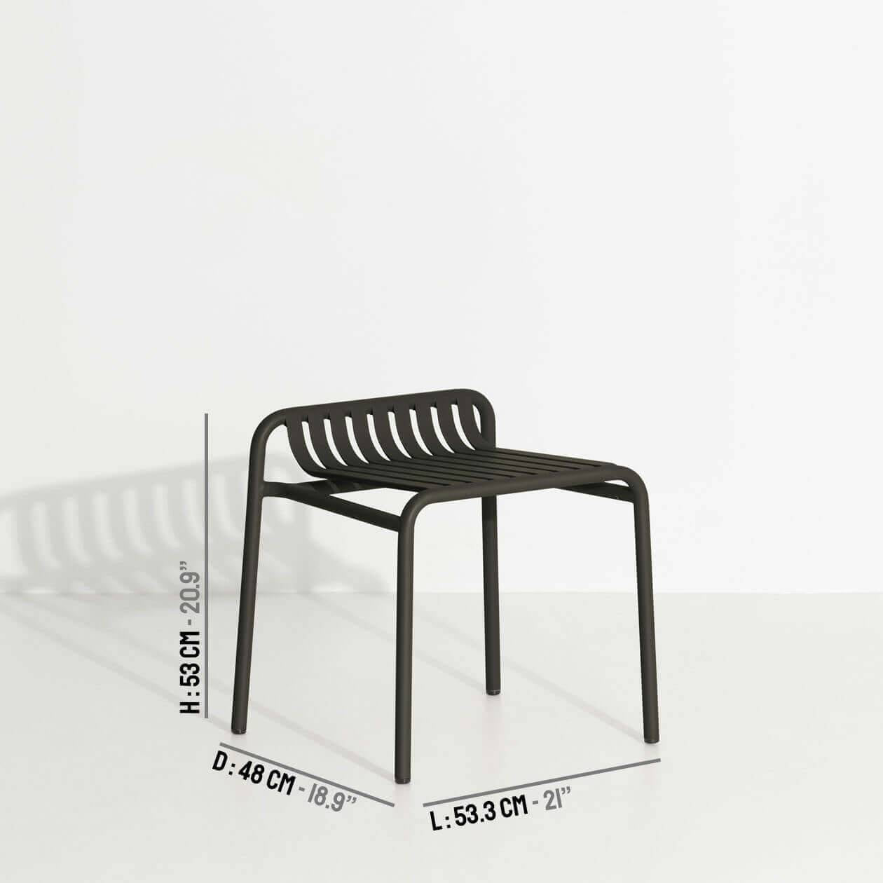 Week-End Gartenhocker in Black präsentiert im Onlineshop von KAQTU Design AG. Hocker Outdoor ist von Petite Friture